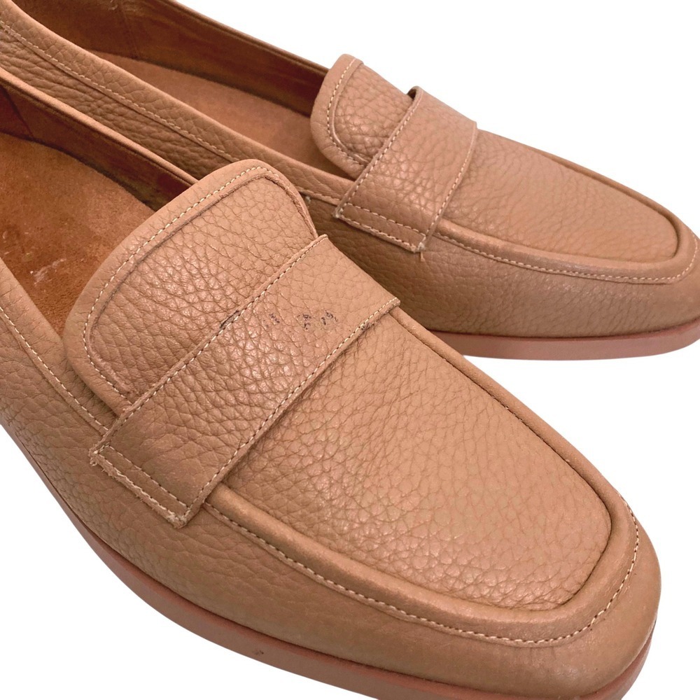 SOLD Vionic Sellah tan Leather Loafers shoes 9 Pebbled comfort preppy minimalist - Picture 14 of 15
